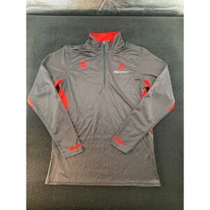 Siege Sports Gray Red Quarter Zip‎ Long Sleeve Athletic Pullover Shirt X-Small